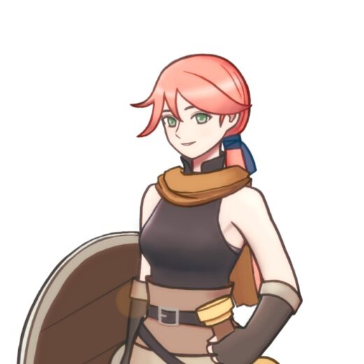 Crimson Isles Female Swordsman portrait.